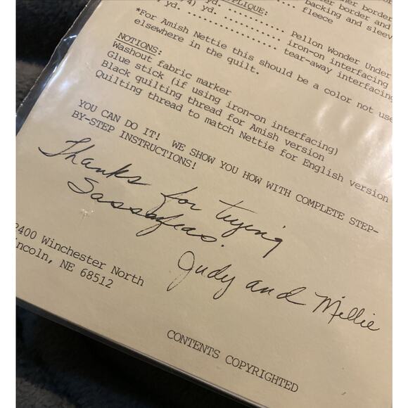 9-Patch Nettie Wall Quilt pattern by Sassafras Amish English 2 Sizes Seamstress - Picture 4 of 4